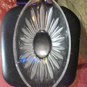 Clear Glass Decorative Bowl Sach’s 5th Avenue Frosted Oval Bowl High End